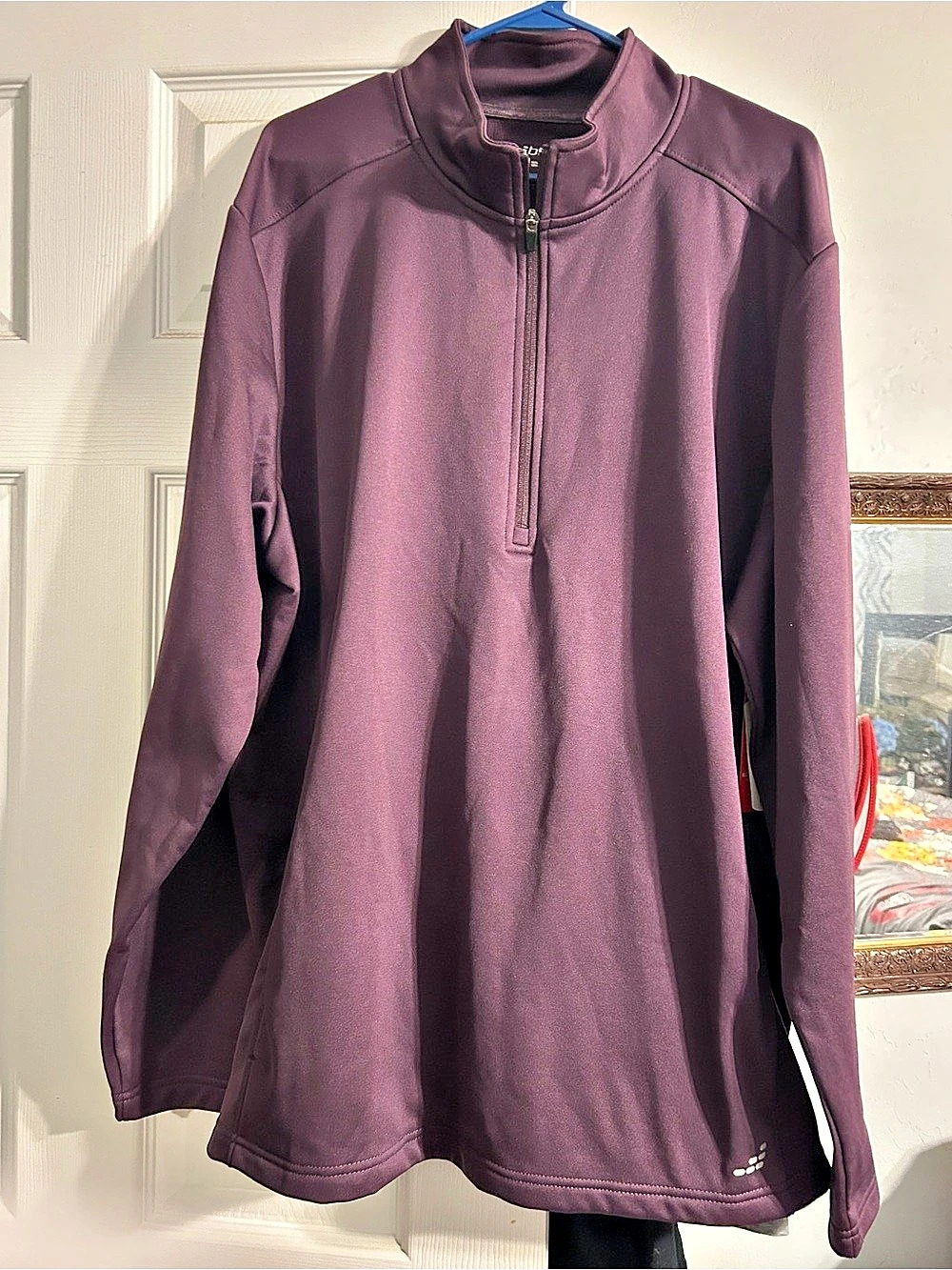 BCG Men's Training 1/4 Zip Perf Fleece Purple 2XL